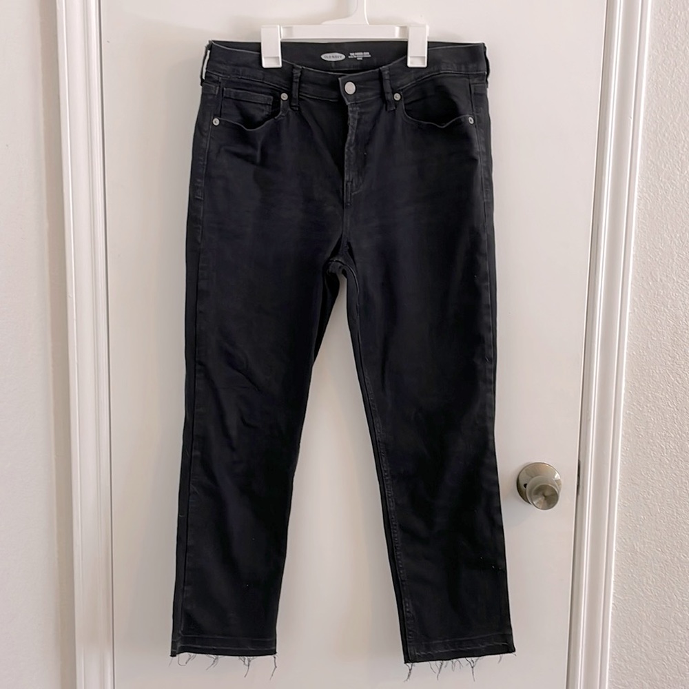 Old Navy The Power Jean a.k.a. The Perfect Straight Ankle, Black, 12